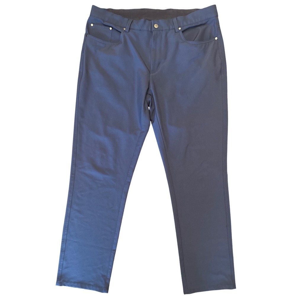 Greg Norman Collection Navy Straight Stretch Chinos